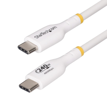 Cable usb tipo c startech 1m - macho - macho - blanco