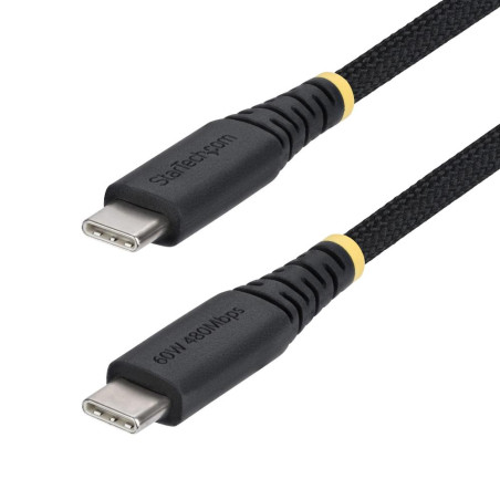 Cable usb tipo c startech 2m - macho - macho - negro trenzado