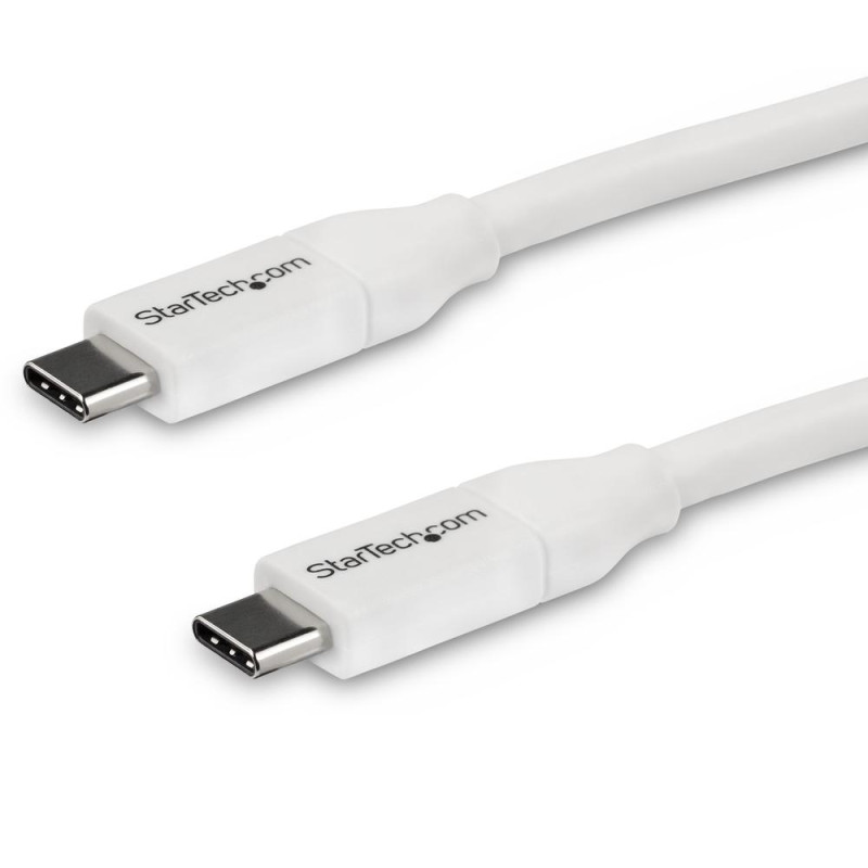 Cable usb tipo c startech 2m - macho - macho - blanco