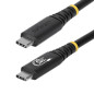 Cable usb tipo c staretch 2m - macho - macho - negro