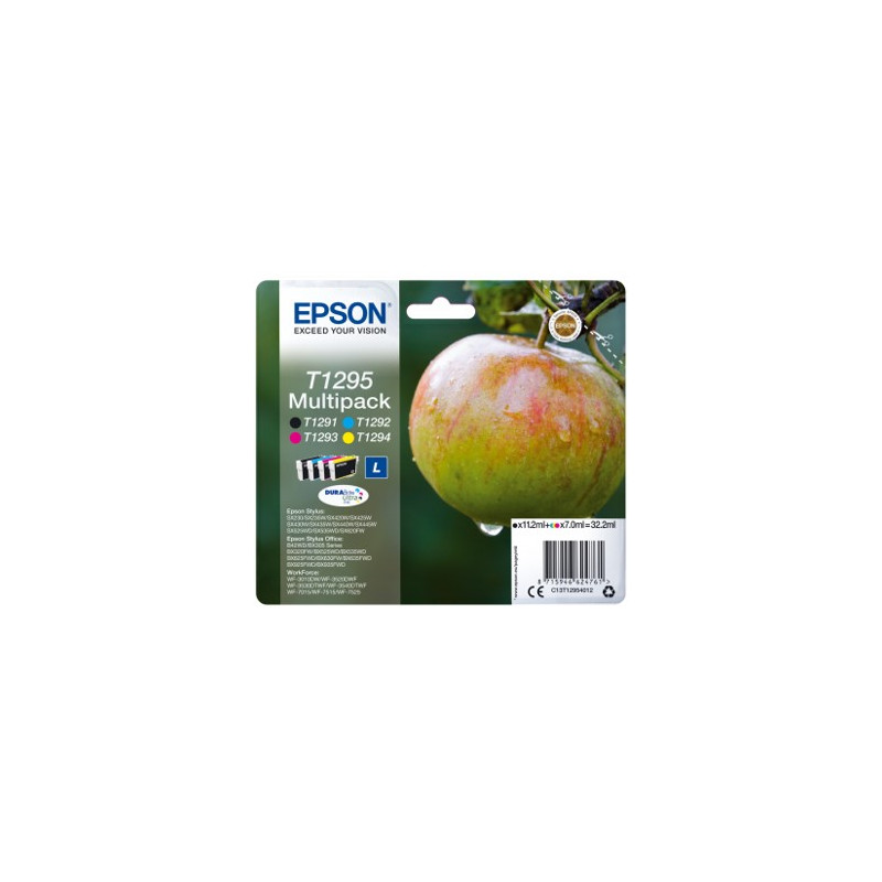 Multipack tinta epson c13t12954012 negro - cian - magenta - amarillo manzana