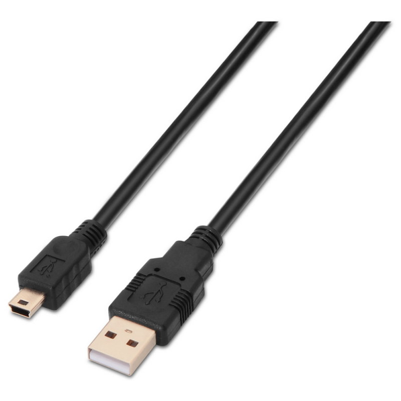 AISENS A101-0024 cable USB USB 2.0 1 m USB A Mini-USB B Negro