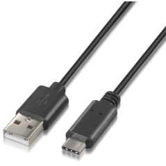 AISENS A107-0052 cable USB USB 2.0 2 m USB A USB C Negro