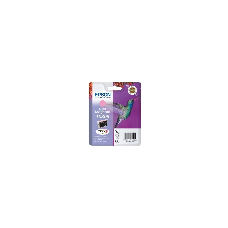 Cartucho tinta epson t0806 magenta claro 7.4ml stylus photo r265 - 360 - rx560 - colibri