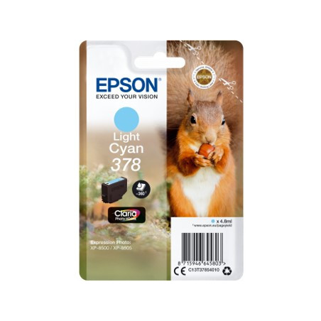 Cartucho tinta epson c13t37854010 singlepack light cyan 378 claria pho