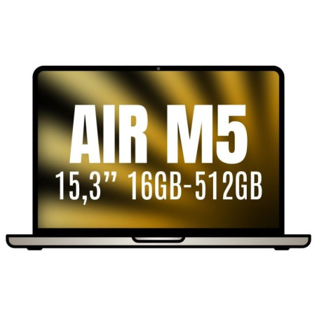 Apple Macbook Air 15,3/ M5 10-Core CPU/ 16GB/ 512GB SSD/ 10-Core GPU/ Blanco Estrella