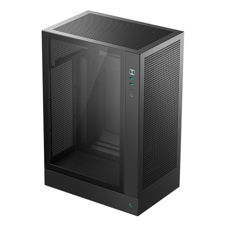 Caja ordenador gaming deepcool ch170 plus matx cristal templado negra