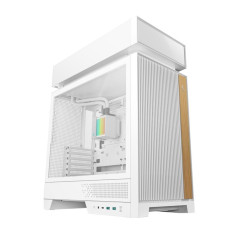 Caja ordenador gaming deepcool cl6600 wh atx rgb cristal templado blan