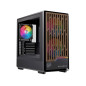 Caja ordenador gaming einarex pm400 matx rgb cristal templado negra
