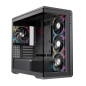 Caja ordenador gaming einarex zm800 matx rgb cristal templado negra