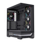 Caja ordenador gaming einarex s800 atx rgb cristal templado negra
