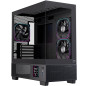 Caja ordenador gaming einarex sm501d atx rgb cristal templado negra