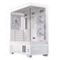 Caja ordenador gaming einarex s501d atx rgb cristal templado blanca
