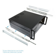 Tooq Caja RACK-406N-USB3 4U 19 ATX Sin F.A Negro