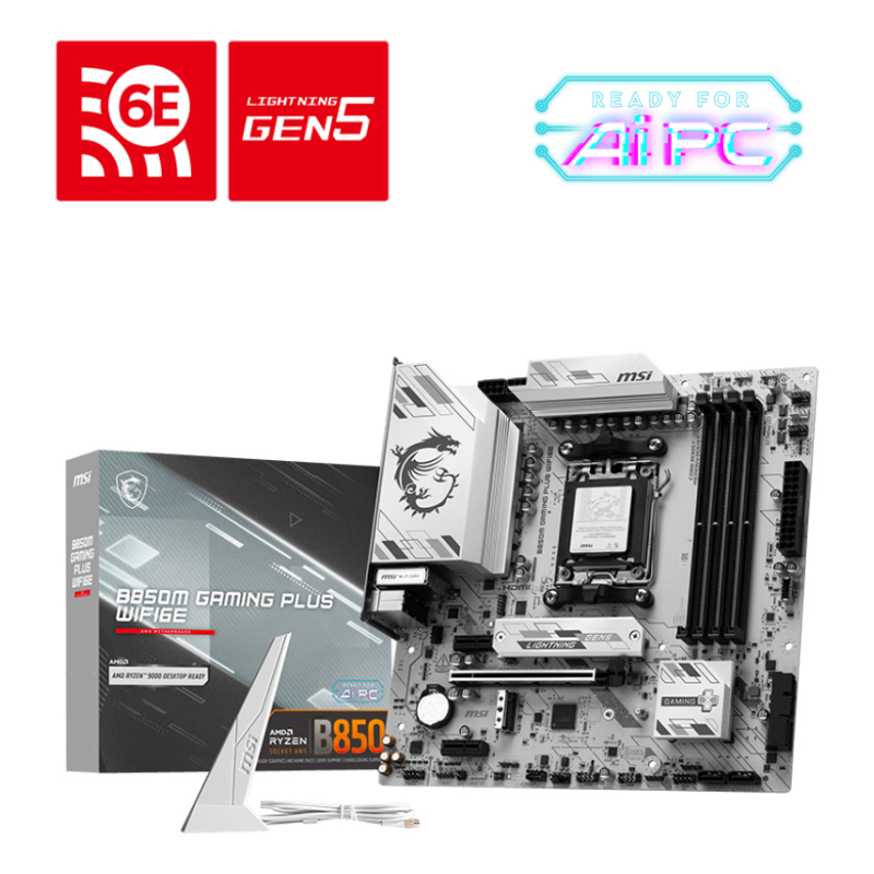 MSI B850M GAMING PLUS WIFI6E AMD B850 Zócalo AM5 micro ATX