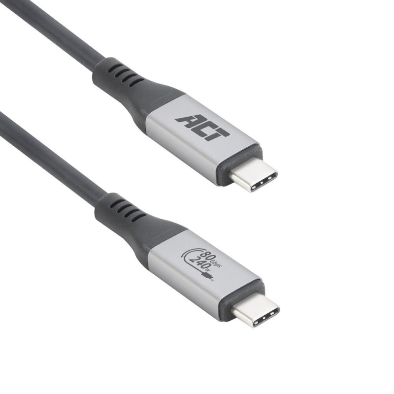 Cable usb4 act connectivity 80 gbps thunderbolt 5 - 240 w - usb type - c - certificado por usb - if - 1 -5 m.