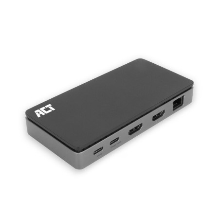 Docking station act connectivity usb - c 4k mst 2 monitores hdmi - eth