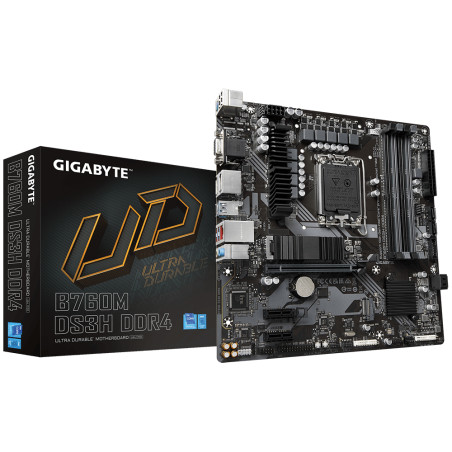 Placa base gigabyte b760m ds3h ddr4 1700 m - atx - 4x ddr4 - 4x sata 6