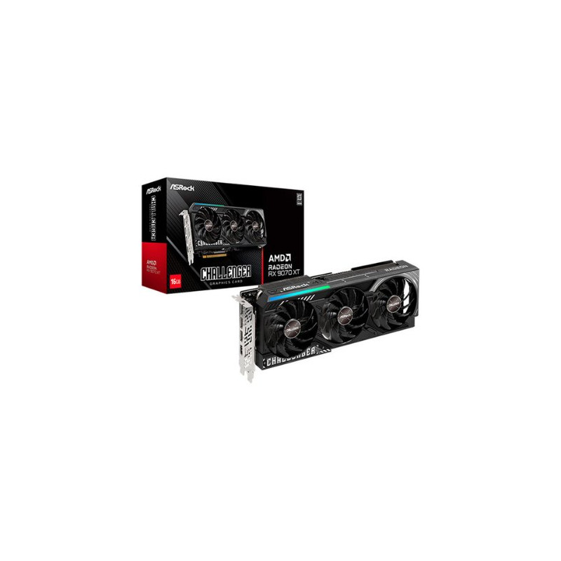 Tarjeta grafica asrock rx 9070 xt challenger 16gb gddr6 - 3x dp - 1x hdmi pci express 5.0
