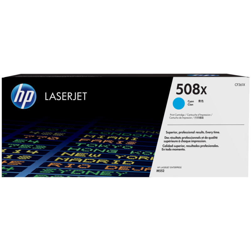 HP Cartucho de tóner original LaserJet 508X cian de alta capacidad