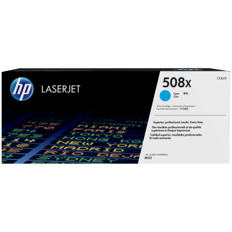 HP Cartucho de tóner original LaserJet 508X cian de alta capacidad