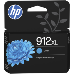 HP Cartucho de tinta Original 912XL cian de alta capacidad