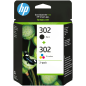 HP Paquete de ahorro de 2 cartuchos de tinta original 302 negro/tricolor