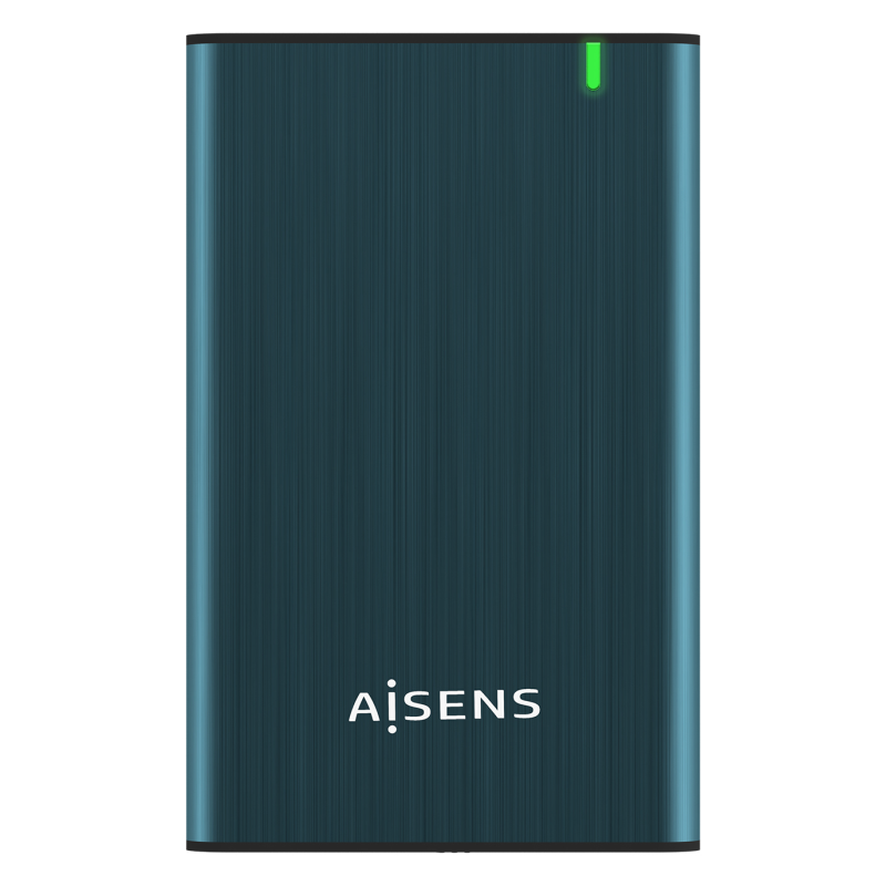 AISENS Caja Externa 2.5 ASE-2525PB 9.5 mm SATA A USB 3.0/USB 3.1 Gen1, Azul Pacifico