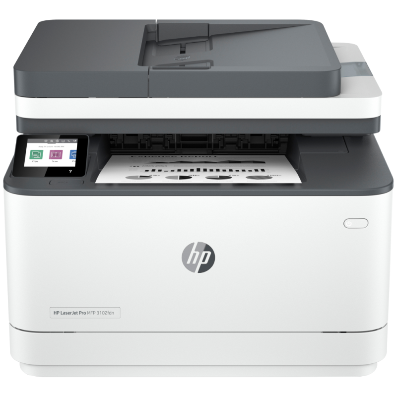 HP LaserJet Pro 3102fdn Multifunction Blanco y negro Impresora, Solo Ethernet; Fotocopiadora, escáner