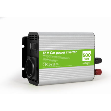 Gembird EG-PWC500-01 adaptador e inversor de corriente Auto 500 W Gris