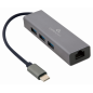 Gembird A-CMU3-LAN-01 base para portátil y replicador de puertos USB 3.2 Gen 1 (3.1 Gen 1) Type-C Gris