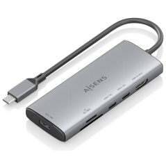 AISENS USB-C Dock 6 en 1, USB-C a 1xHDMI, 1xUSB-A 10G, 2xUSB-C 10G, 1x