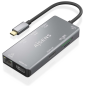 AISENS ASUC-9P018-GR base para portátil y replicador de puertos Alámbrico USB 3.2 Gen 1 (3.1 Gen 1) Type-C