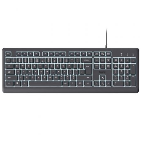 TECLADO PRIMO CON ILUMINACION NEGRO TRUST