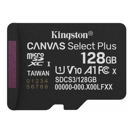 Tarjeta memoria micro secure digital sdxc 128gb kingston canvas select