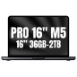 Apple Macbook Pro 16/ M5 Max 18-Core CPU/ 36GB/ 2TB SSD/ 32-Core GPU/ Negro Espacial