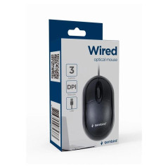 GEMBIRD Ratón óptico USB 3 botones cable Negro