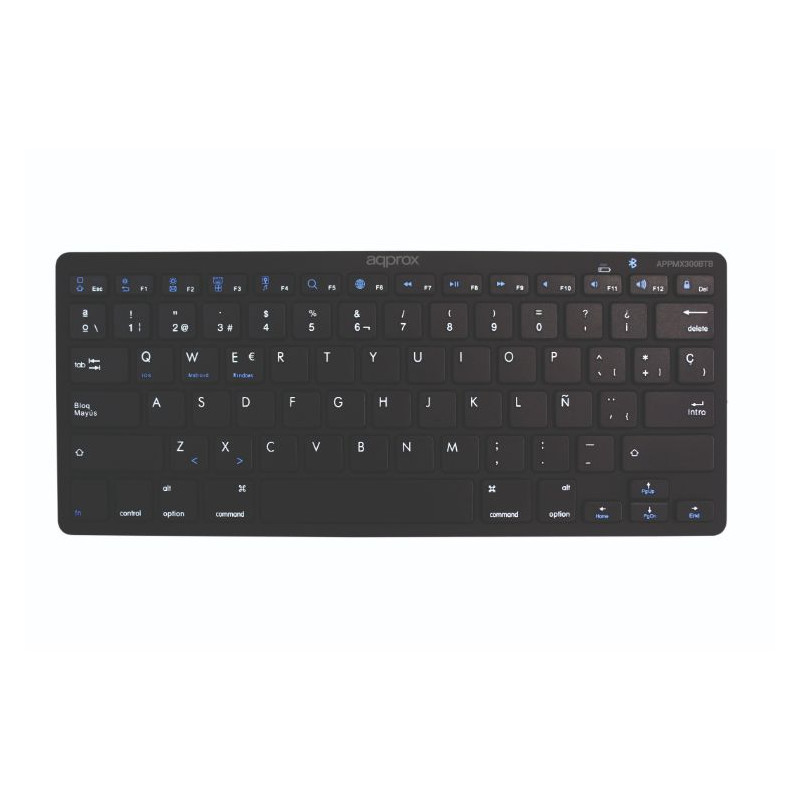TECLADO UNIVERSAL BLUETOOTH MX300 NEGRO APPROX
