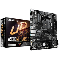 GIGABYTE A520M H ARGB Placa Base – Compatible con CPUs AMD Ryzen Serie
