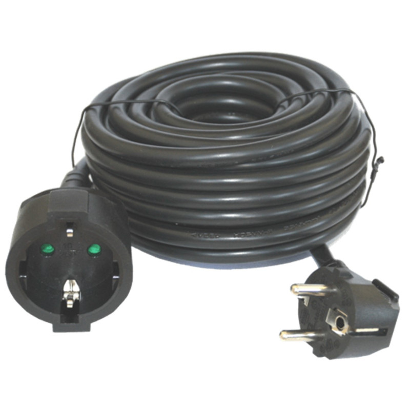 Cable prolongador de corriente silver electrics 2m - 3x 1.5mm - 250v - 16a - 3.500w negro