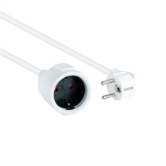 Cable de alimentacion schuko nanocable 2m - macho - hembra - blanco