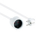 Cable de alimentacion schuko nanocable 2m - macho - hembra - blanco