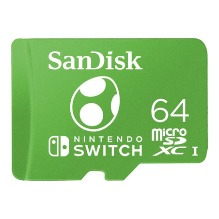 Tarjeta memoria micro secure digital 64gb sandisk nintendo switch uhs 