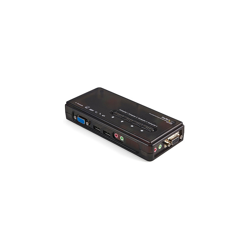 Conmutador kvm startech 4 puertos todo incluido