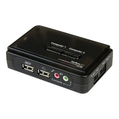 Conmutador kvm startech 2 puertos todo incluido