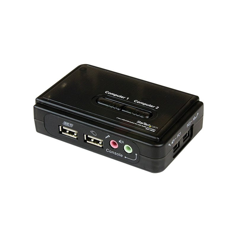 Conmutador kvm startech 2 puertos todo incluido