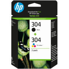 HP Paquete de 2 cartuchos de tinta Original 304 negro/tricolor