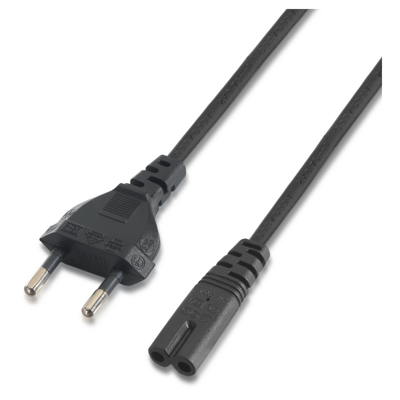 AISENS A132-0173 cable de transmisión Negro 1,5 m CEE7/7 C7 acoplador