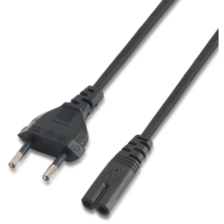 AISENS A132-0173 cable de transmisión Negro 1,5 m CEE7/7 C7 acoplador
