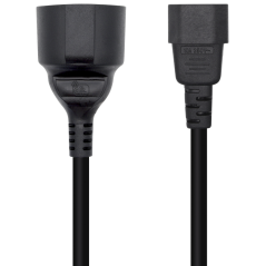 AISENS Cable Alimentación 16A, C14/M A CEE7/H, 25cm